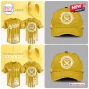 All Team MLB x Childhood Cancer Awareness Month Gold Baseball Jersey features gold fabric with white ribbon patterns.