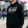 All Team NFL Crucial Catch 2026 Collection Hoodie in black with Ravens team branding and rainbow-striped graphic details.