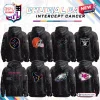 All Team NFL Crucial Catch Intercept Cancer Hoodie 2026 features black speckled fabric with vibrant multi-colored team logos.