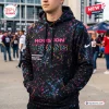 All Team NFL Crucial Catch Intercept Cancer Hoodie 2026 black with multicolored paint splatter and Texans team branding.
