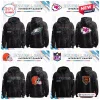 All Team NFL Crucial Catch Intercept Cancer Hoodie 2026 collection featuring Eagles, Chiefs, Browns, and Bears team logos.