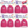 All Team NFL x Crucial Catch Pink Hoodie 2026 collection featuring San Francisco, Washington, Atlanta, and Arizona designs.