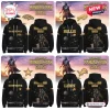 All Team NFL x Star Wars The Mandalorian Grogu Hoodie featuring black space print, NFL logos, and Mando and Grogu graphics.