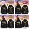 All Team NFL x Star Wars The Mandalorian Grogu Hoodie featuring black jerseys with team logos and galactic space art.