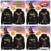 All Team NFL x Star Wars The Mandalorian Grogu Hoodie collection featuring team logos, space graphics, and black fabric.