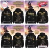 All Team NFL x Star Wars The Mandalorian Grogu Hoodie featuring black fabric with space themes and various NFL team logos.