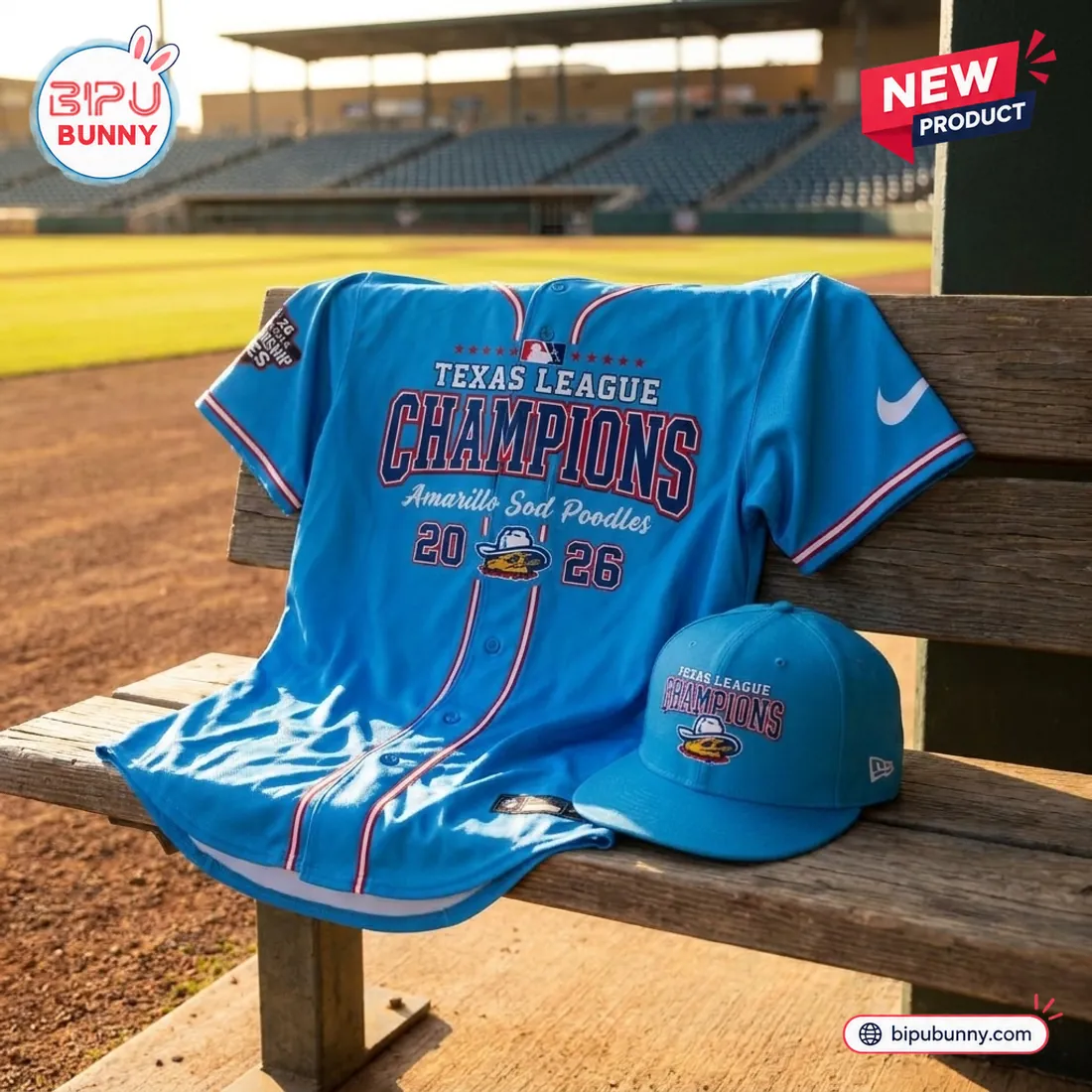 Amarillo Sod Poodles 2026 Texas League Champions Baseball Jersey Amarillo Sod Poodles 2026 Texas League Champions Baseball Jersey