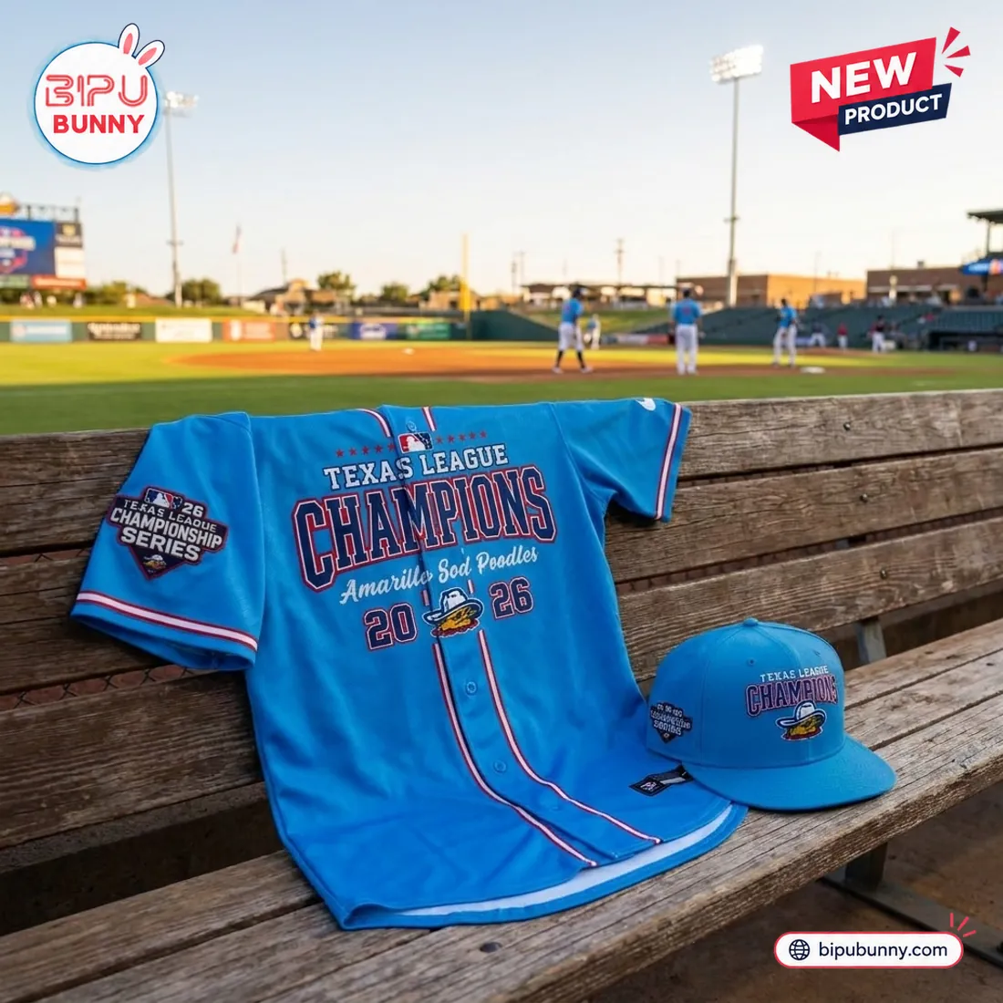 Amarillo Sod Poodles 2026 Texas League Champions Baseball Jersey Amarillo Sod Poodles 2026 Texas League Champions Baseball Jersey