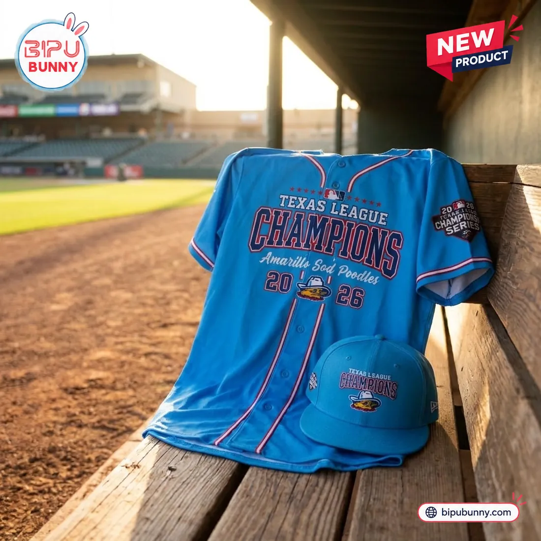 Amarillo Sod Poodles 2026 Texas League Champions Baseball Jersey Amarillo Sod Poodles 2026 Texas League Champions Baseball Jersey