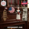 America 250 U.S. Semiquincentennial Patriotic 2026 Advent Calendar ornaments featuring a rowboat, flag, woman, and mountain.