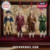 America 250 U.S. Semiquincentennial Patriotic 2026 Advent Calendar figures of four founding fathers against a map background.