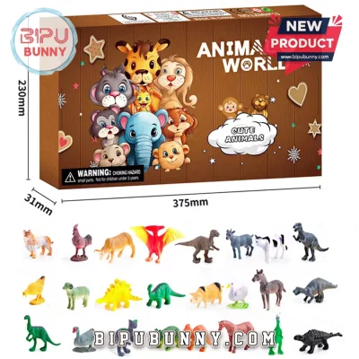 Animal World Miniature Animal Figurine Advent Calendar
