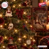 Closeup of Annabelle Do Not Open Until Christmas 2026 Advent Calendar displayed with themed tree ornaments.