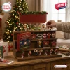 Arsenal FC Christmas Football Advent Calendar on a wooden stand with miniature player figures and festive ornaments.