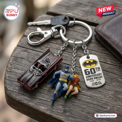 Batman 1966 Classic TV Series Batmobile Keychain