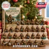 Bigfoot Fishing Christmas Advent Calendar 2026 with twenty-four unique Bigfoot figurines displayed on a tiered platform.