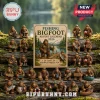Bigfoot Fishing Christmas Advent Calendar 2026 featuring 24 unique brown sasquatch figurines with fishing gear on a mossy log.