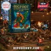 Bigfoot Mysterious Forest Advent Calendar 2026 box with a Sasquatch character carrying a Christmas tree and gifts.