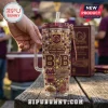 Brisbane Broncos 38th Anniversary Rhinestone Handle Tumbler features team logos, a jersey graphic, and gold star accents.
