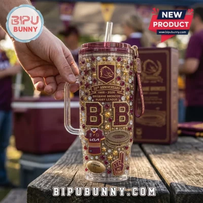 Brisbane Broncos 38th Anniversary Rhinestone Handle Tumbler