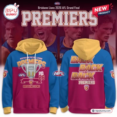 Brisbane Lions AFL 2026 Grand Final Premiers Hoodie