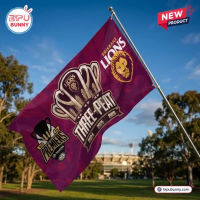 Brisbane Lions AFL 2026 Premiers Maroon House Flag