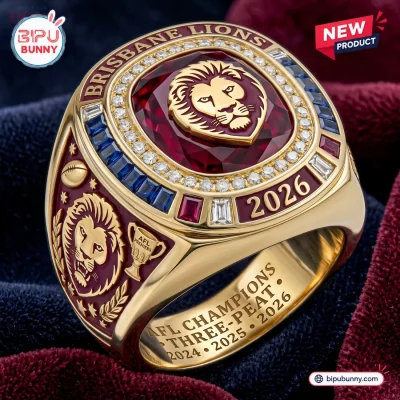 Brisbane Lions AFL Gold Championship Ring