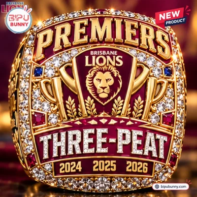 Brisbane Lions Three-Peat Gold Championship Ring