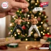 Bruce Lee x Chuck Norris Way Of The Dragon Christmas ornament featuring the two martial artists fighting.
