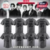 BTS World Tour Arirang 2026 Limited Edition Baseball Jersey collection featuring individual member names and jersey numbers.