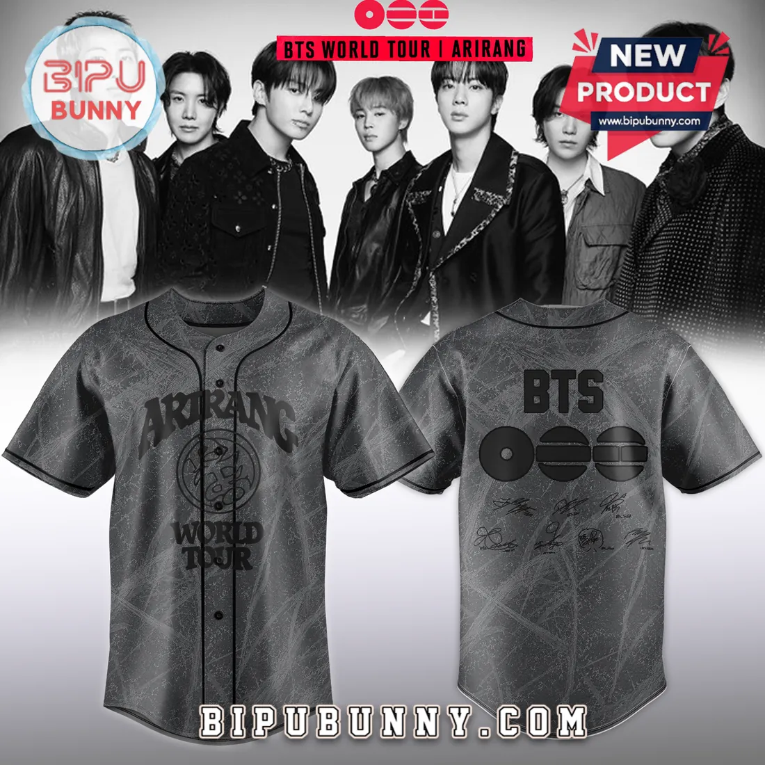 BTS World Tour Arirang 2026 Limited Edition Baseball Jersey BTS World Tour Arirang 2026 Limited Edition Baseball Jersey
