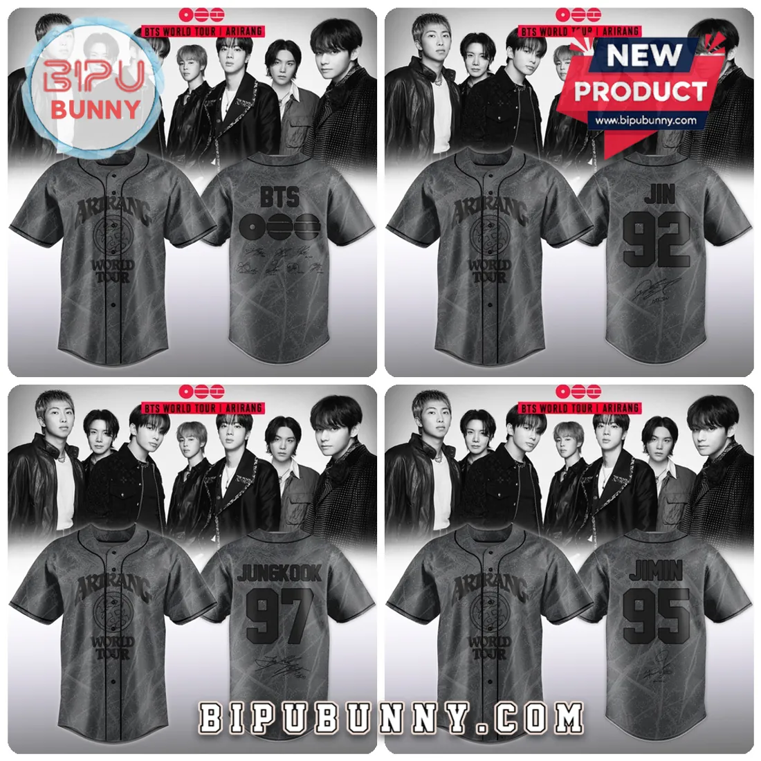 BTS World Tour Arirang 2026 Limited Edition Baseball Jersey BTS World Tour Arirang 2026 Limited Edition Baseball Jersey