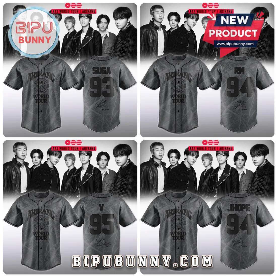 BTS World Tour Arirang 2026 Limited Edition Baseball Jersey BTS World Tour Arirang 2026 Limited Edition Baseball Jersey