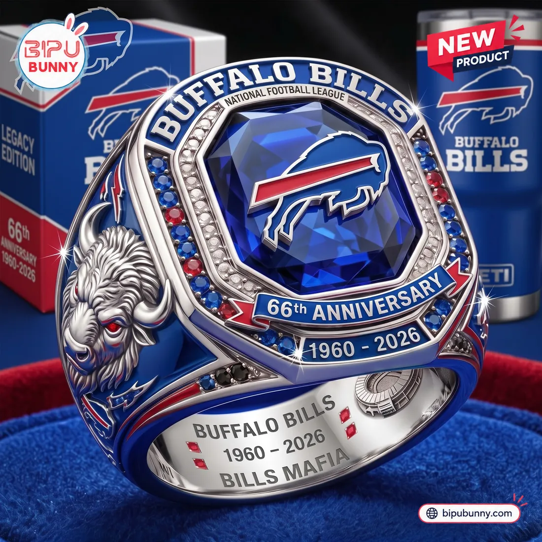 Buffalo Bills 66th Anniversary Championship Ring Buffalo Bills 66th Anniversary Championship Ring