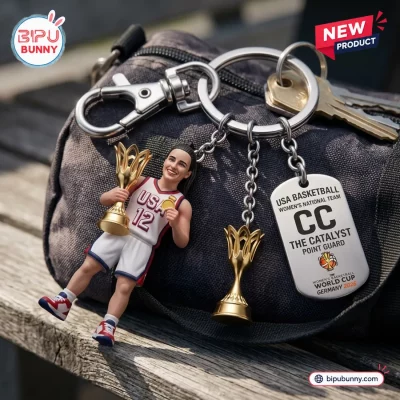Caitlin Clark USA Basketball 2026 World Cup Keychain Caitlin Clark USA Basketball 2026 World Cup Keychain