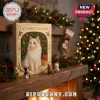 Cat Christmas Advent Calendar 2026 featuring a white cat graphic on a cardboard box with 24 numbered perforated doors.