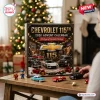 Chevrolet 115th Anniversary Advent Calendar 2026 featuring classic and modern vehicle illustrations on a black box.
