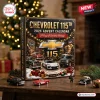 Chevrolet 115th Anniversary Advent Calendar 2026 featuring classic cars and a gold bowtie logo on a black festive box.