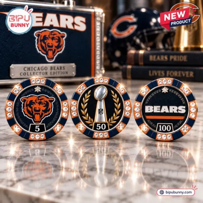 Chicago Bears Deluxe Collector Poker Set