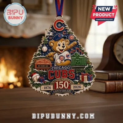 Chicago Cubs 150th Anniversary 1976-2026 Tree Ornament