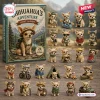 Front view of a Chihuahua Adventure Advent Calendar box alongside twenty-four miniature figurines.