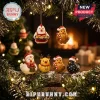 Christmas Chicken Advent Calendar 2026 miniature ornaments featuring hens in Santa hats on a snowy branch with fairy lights.
