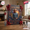 Chuck Norris 2026 Walker Texas Ranger Advent Calendar box decorated with red bows and miniatures on a wooden surface.