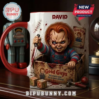 Chucky Blood Splatter Custom Mug