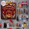 Classic Broadway Shows 2026 Advent Calendar red box with stage graphics surrounded by miniature musical theater figurines.