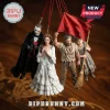 Classic Broadway Shows 2026 Advent Calendar ornaments featuring The Phantom, Christine, Jean Valjean, and young Cosette.