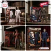 Classic Horror Movie Halloween Collectible Action Figure set featuring Hannibal Lecter, Jason Voorhees, Freddy, and Myers.