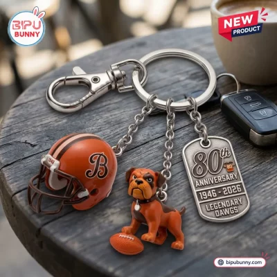 Cleveland Browns 80th Anniversary Metal Keychain