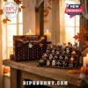 Cleveland Browns Halloween Countdown Advent Calendar 2026 featuring 24 miniature spooky figures on a wooden tiered stand.