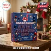 Cleveland Guardians 125th Anniversary 2026 Advent Calendar box in blue with team logo, festive ornaments, and winter motifs.